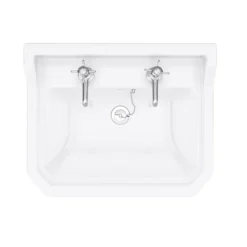 Nuie Carlton Traditional Basin + Pedestal (2 Tap Hole) -Villeroy Shop premiercarltontraditionalbasinwithpedestalnd1