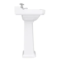 Nuie Carlton Traditional Basin + Pedestal (2 Tap Hole) -Villeroy Shop premiercarltontraditionalbasinwithpedestalnd2