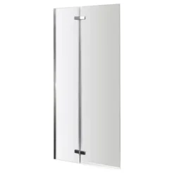 Nuie Square Hinged With Fixed Panel Screen Linton Shower Bath -Villeroy Shop premiersquarehingedwithfixedpanellintonshowerbathd1 1