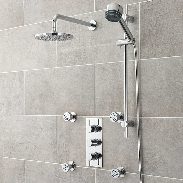 Nuie Quest Concealed Thermostatic Triple Shower Valve With Built-in Diverter 4 Nuie Quest Concealed Thermostatic Triple Shower Valve With Built-in Diverter - Image 4