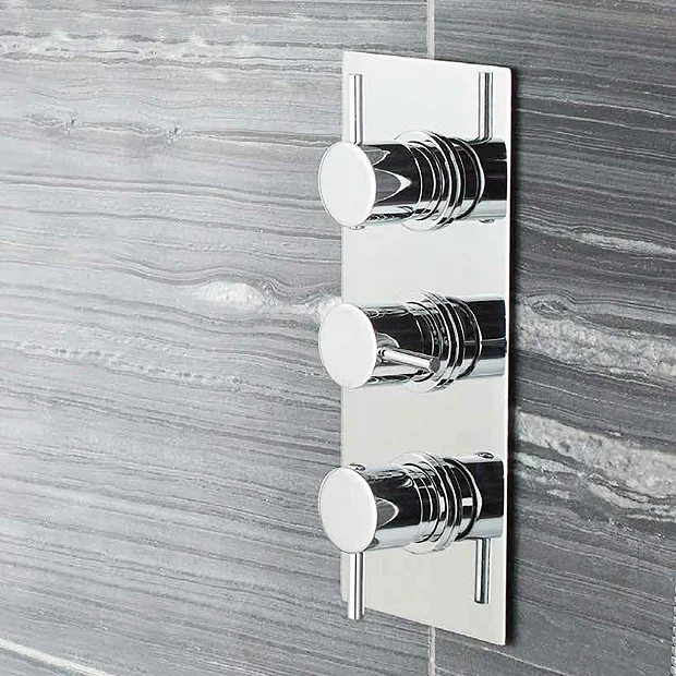 Nuie Quest Concealed Thermostatic Triple Shower Valve With Built-in Diverter 3 Nuie Quest Concealed Thermostatic Triple Shower Valve With Built-in Diverter - Image 3