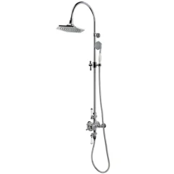 RAK Washington Art Deco Exposed Thermostatic Shower Column With Fixed Head And Shower Kit