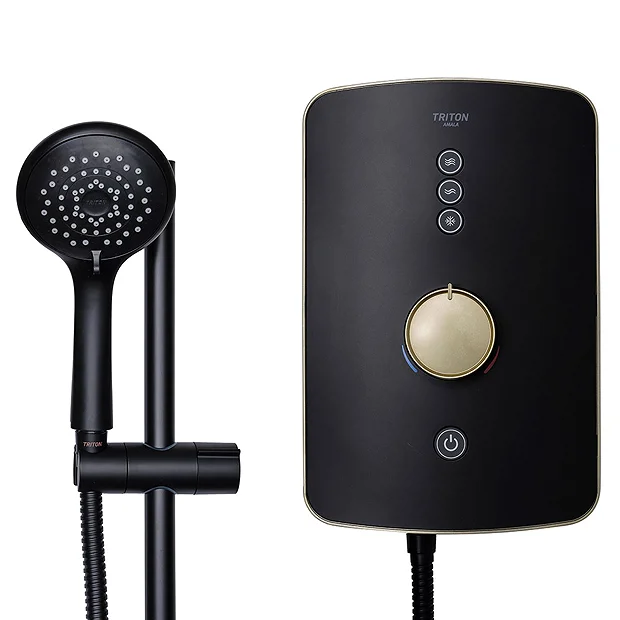 Triton Amala 8.5kw Electric Shower - Black/Brushed Brass 3 Triton Amala 8.5kw Electric Shower - Black/Brushed Brass - Image 3