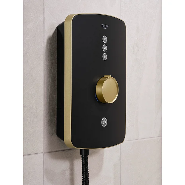 Triton Amala 8.5kw Electric Shower - Black/Brushed Brass 5 Triton Amala 8.5kw Electric Shower - Black/Brushed Brass - Image 5