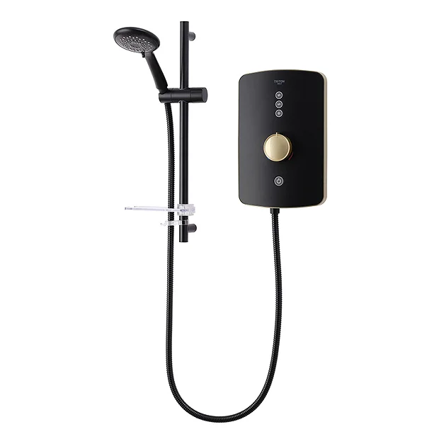 Triton Amala 8.5kw Electric Shower - Black/Brushed Brass 2 Triton Amala 8.5kw Electric Shower - Black/Brushed Brass - Image 2