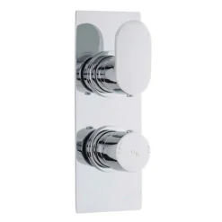 Hudson Reed Reign Twin Concealed Thermostatic Shower Valve W/ Diverter - Square Plate