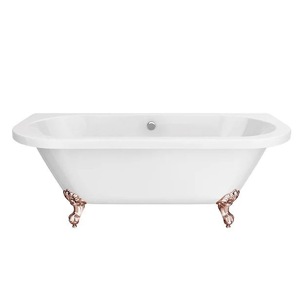 Admiral 1685 Back To Wall Roll Top Bath + Rose Gold Leg Set 5 Admiral 1685 Back To Wall Roll Top Bath + Rose Gold Leg Set - Image 5