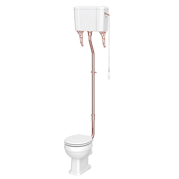 Chatsworth Rose Gold High Level Traditional Toilet 2 Chatsworth Rose Gold High Level Traditional Toilet - Image 2