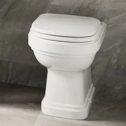 Burlington Riviera Back To Wall Toilet With Soft Close Seat 7 Burlington Riviera Back To Wall Toilet With Soft Close Seat -Villeroy Shop riv12riv025 d1