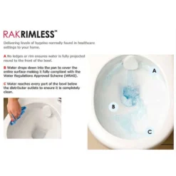 RAK Series 600 Wall Hung Rimless Pan + Slim Soft Close Seat -Villeroy Shop rstbtwpansc d1