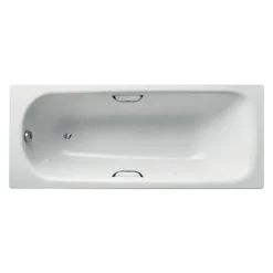 Armitage Shanks Sandringham 21 1700 X 700mm 0TH Steel Bath With Handgrips & Anti-Slip