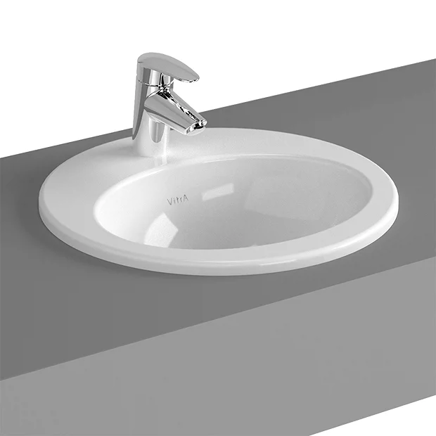 VitrA - S20 Countertop Round Basin - 1 Tap Hole - 3 Size Options 2 VitrA - S20 Countertop Round Basin - 1 Tap Hole - 3 Size Options - Image 2