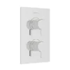 Heritage Dartmouth 2 Outlet Twin Concealed Thermostatic Shower Valve - Chrome