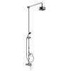 Heritage Dawlish Exposed Shower With Premium Fixed Riser Kit & Diverter To Handset - Brushed Nickel