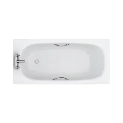 Aurora 1500 X 700mm 2TH Steel Enamel Bath With Grips + Anti Slip -Villeroy Shop sebtg1500gpnd1