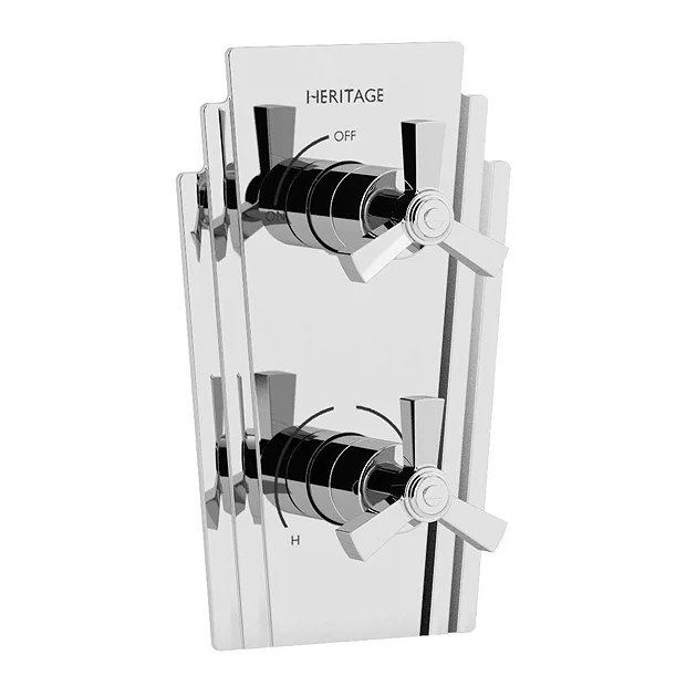 Heritage Gracechurch Recessed Shower With Deluxe Fixed Head And Flexible Riser Kit - Chrome 1 Heritage Gracechurch Recessed Shower With Deluxe Fixed Head And Flexible Riser Kit - Chrome