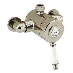 Heritage Glastonbury Exposed Shower With Premium Fixed Riser Kit - Vintage Gold