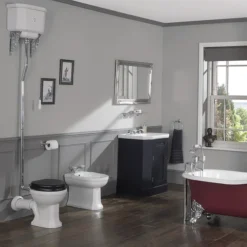 Silverdale Empire Art Deco High Level Toilet - Excludes Seat
