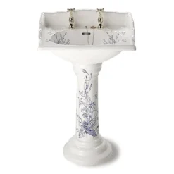 Silverdale Victorian Blue Garden Pattern 635mm Wide Basin With Full Pedestal 7 Silverdale Victorian Blue Garden Pattern 635mm Wide Basin With Full Pedestal -Villeroy Shop silverdalevictorianbluegardenpattern635mmwidebasinwithfullpedestald2