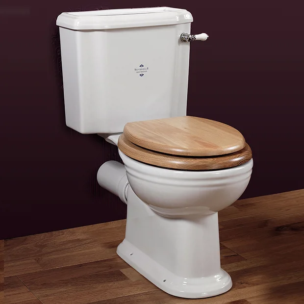 Silverdale Victorian Close Coupled Toilet - Excludes Seat 2 Silverdale Victorian Close Coupled Toilet - Excludes Seat - Image 2