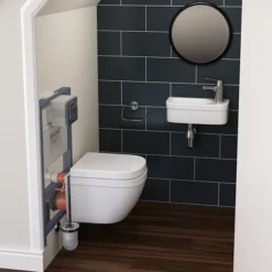 Grohe Solido 0.82m Frame / Euro Compact Rimless Complete WC 5 In 1 Pack + FREE TOILET ROLL HOLDER -Villeroy Shop soli5in1 d4