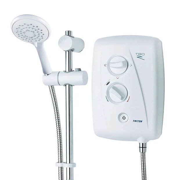 Triton T80Z 10.5 KW Fast-Fit Electric Shower - White/Chrome 1 Triton T80Z 10.5 KW Fast-Fit Electric Shower - White/Chrome