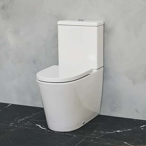 Britton Bathrooms Sphere Rimless Close Coupled Toilet + Soft Close Seat 6 Britton Bathrooms Sphere Rimless Close Coupled Toilet + Soft Close Seat - Image 6