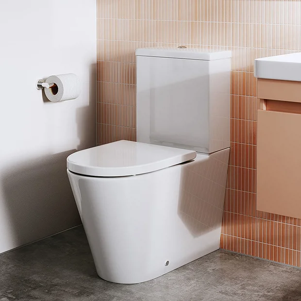 Britton Bathrooms Sphere Rimless Close Coupled Toilet + Soft Close Seat 1 Britton Bathrooms Sphere Rimless Close Coupled Toilet + Soft Close Seat