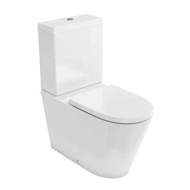 Britton Bathrooms Sphere Rimless Close Coupled Toilet + Soft Close Seat 2 Britton Bathrooms Sphere Rimless Close Coupled Toilet + Soft Close Seat - Image 2