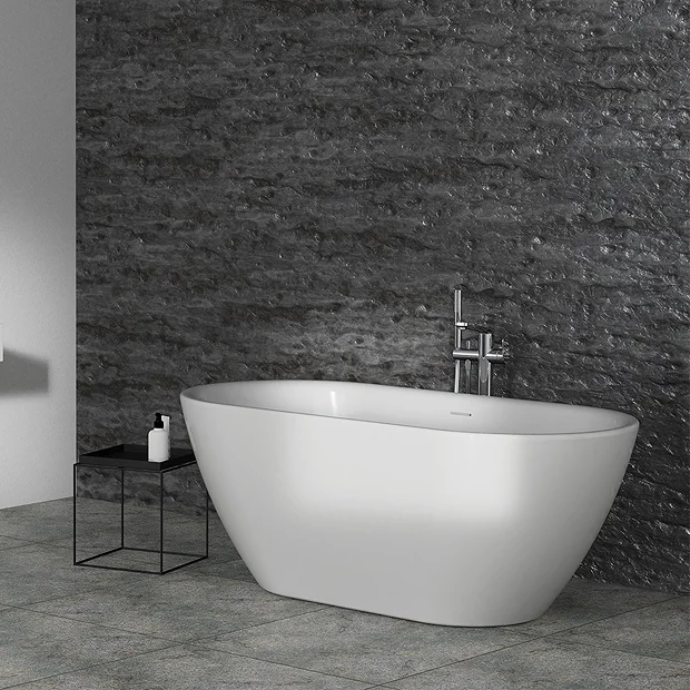 Ideal Standard Adapto 1550 X 750mm Oval Freestanding Double Ended Bath With Clicker Waste 1 Ideal Standard Adapto 1550 X 750mm Oval Freestanding Double Ended Bath With Clicker Waste