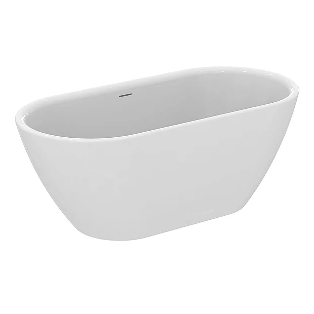 Ideal Standard Adapto 1550 X 750mm Oval Freestanding Double Ended Bath With Clicker Waste 2 Ideal Standard Adapto 1550 X 750mm Oval Freestanding Double Ended Bath With Clicker Waste - Image 2