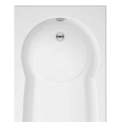 Taranto 1700x800 Textured Anti-Slip Base Keyhole Shower Bath -Villeroy Shop tarantotexturedbasekeyholeshowerbathd1