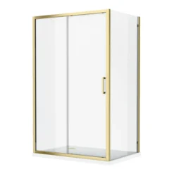 Toreno Brushed Brass 1200 X 900mm Sliding Door Shower Enclosure Without Tray -Villeroy Shop tbb128sde d1 2
