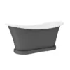 Trafalgar Grey 1685 X 745 Double Ended Slipper Roll Top Bath