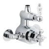 Nuie Traditional Twin Exposed Thermostatic Shower Valve - Chrome