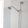 Nuie Traditional Exposed Thermostatic Triple Shower Valve Inc. Riser, 4" Rose & Slide Rail Kit