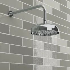 Trafalgar Traditional Concealed Individual Stop Tap + Thermostatic Control Valve With 8" Shower Head -Villeroy Shop traisvpk1 d1
