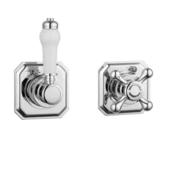 Trafalgar Traditional Concealed Individual Stop Tap + Thermostatic Control Valve With 8" Shower Head -Villeroy Shop traisvpk1 d2