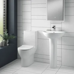 Toreno Round Rimless Close Coupled Toilet + Soft Close Seat -Villeroy Shop trrwc nwd1
