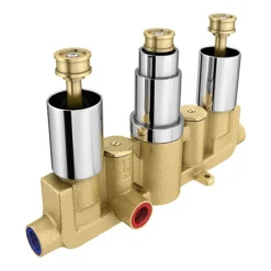 Trafalgar Triple Concealed Shower Valve Inc. Outlet Elbow, Handset & Curved Arm With Fixed Head -Villeroy Shop tspk001 d1