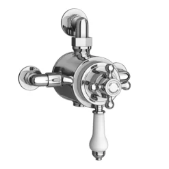 Trafalgar Dual Exposed Thermostatic Shower Pack (inc. Valve, Elbow + Fixed Shower Head) -Villeroy Shop tsv11pk1 d1