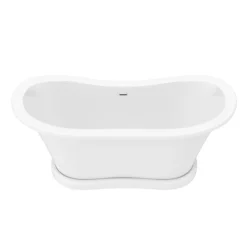 Trafalgar 1685 X 745 Double Ended Slipper Roll Top Bath -Villeroy Shop twht1685 n d3