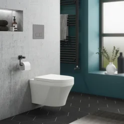 Toronto Modern Round Wall Hung Toilet Inc. Soft Close Seat