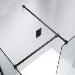 Kudos Ultimate 10mm Matt Black Corner Walk-In Enclosure