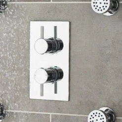 Ultra Quest Rectangular Twin Shower With Built-in Diverter