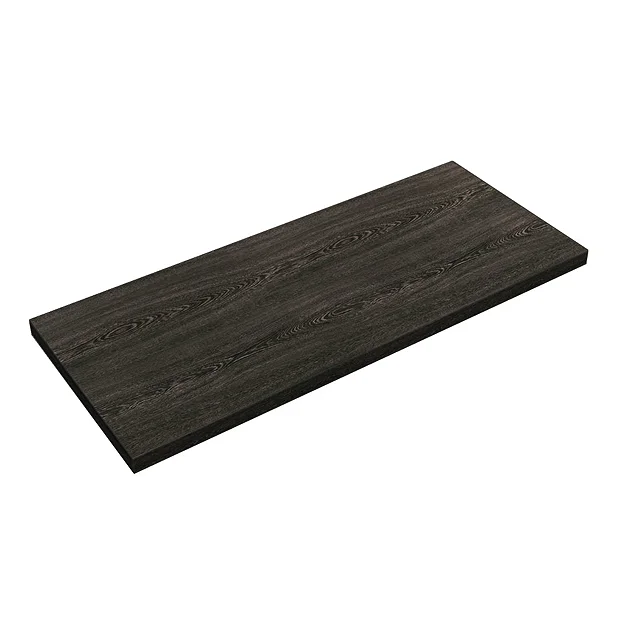 Venice Floating Basin Shelf (Dark Oak - 1200mm Wide) Incl. 2 Round Basins 3 Venice Floating Basin Shelf (Dark Oak - 1200mm Wide) Incl. 2 Round Basins - Image 3