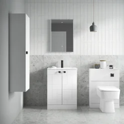 Venice Abstract WC Unit - White - 500mm -Villeroy Shop va600wcwhi d1