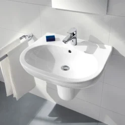 Villeroy & Boch Villeroy And Boch O.novo 1TH Basin + Semi Pedestal -Villeroy Shop vbnv45bassp d1