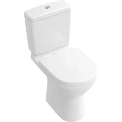 Villeroy & Boch Villeroy And Boch O.novo Rimless Close Coupled Toilet (Bottom Entry Water Inlet) + Soft Close Seat