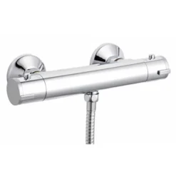 Nuie ABS Round Thermostatic Bar Valve With Modern Slide Rail Kit